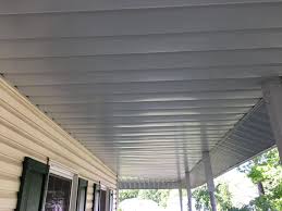 The products range from a solid i want to install solid vinyl soffit onto my glass sunroom ceiling to eliminate the need for shades and to. How Do I Remove Pieces Of My Porch Ceiling Soffit Aluminum Home Improvement Stack Exchange
