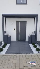 Ein Aluminium Vordertur Vordach Der Marke Rexovita Vsg 3m X 1m In Anthrazit Mit Hausturvordach Haus Aussenbereiche Haus