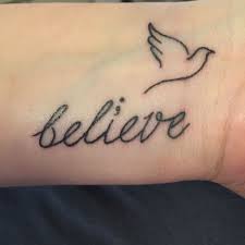 The wrist is a very popular spot for tattoos these days and that's why we have compiled a list of the internet's best wrist tattoos. Believe Tattoo On Wrist With Semicolon Believe In Him Believe In Myself Believe Tattoos Trendy Tattoos Wrist Tattoos For Guys
