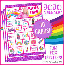 Jojo's card game asked kids whether they've ever walked in on someone naked, gotten arrested, or gone outside without underwear. the game, jojo's juice, was sold by nickelodeon in partnership with siwa. Jojo Siwa Bingo Printable Party Game Bingo Printable Jojo Games Christmas Party Crafts