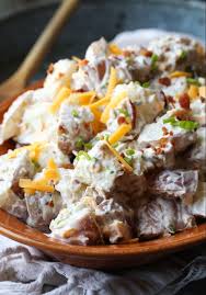 Loaded Baked Potato Salad Recipe Cookies And Cups Potato Salad Recipe Easy Potatoe Salad Recipe Loaded Baked Potato Salad