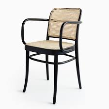 811 Black Armchair Rattan Dining Chairs Furniture Leather Dining Room Chairs