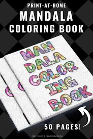 Free printable zentangle jellyfish coloring pages for adults. 50 Page Mandala Coloring Book For Adults Print At Home