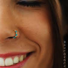 Nose Ring Hoop Turquoise Nose Hoop Nose Piercing Tragus Hoop Earring Cartilage Earring Helix Piercing Nose Jewelry Nose Piercing Hoop Nose Rings Hoop