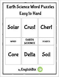 Improve your french vocabulary by studying common words in the language starting with letters g, h, i and j. Earth Science Word Search Printable Englishbix