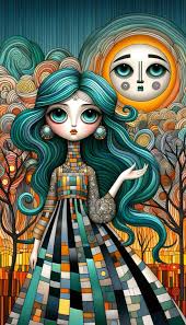 She made it to the moon with her moon buddy