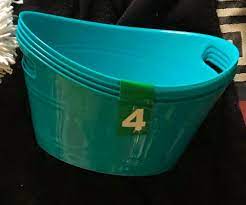 The dollar store is an excellent place to find all kinds of essentials for your time on the beach and in the beach house. Dollar Tree Plastic Tub Hack Faux Galvanized Tin Craftbits Com