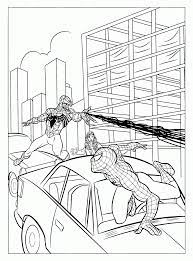 The spiderman is a well known super hero who is good at climbing buildings. Spiderman And Venom Coloring Page Coloring Home