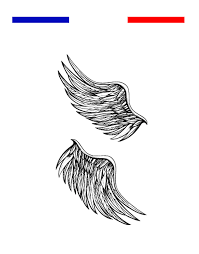 Tatouage pour femme rouge côté aile d'ange et aile de démon. Tatouage 2 Ailes D Ange Temporaire Mon Petit Tatouage Temporaire