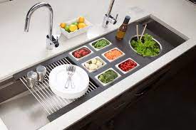 The galley sink workstation 7 is a prep and serving station that exceeds every culinary wish you've ever made. The Galley Workstation Will Transform Your Kitchen