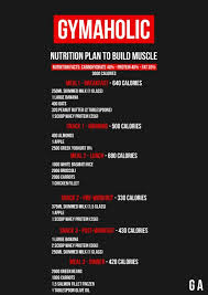 Meal Plan Build Muscle 3000kcal Nutrition Plans