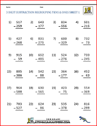 Use this worksheet as a. Three Digit Subtraction With Regrouping Worksheets