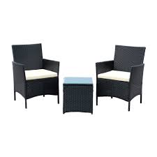 Ebs 3 Piece Patio Rattan Furniture Set Clearance With Cushions Outdoor Wicker Garden Lawn C Patio Furnishings Black Patio Furniture Wicker Patio Furniture Sets