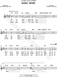 Print And Download Lead Sheets For Baby Mine From Dumbo Includes Complete Lyrics In Eb Major Baby Mine Lead Sheet Sheet Music