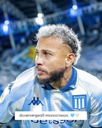 PREDESTINADO 🩵🤍" 👉 La publicación de Duván Vergara tras hacer su debut  con la camiseta de #Racing.