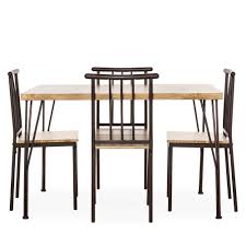 Best Choice Products 5 Piece Indoor Modern Metal And Wood Rectangular Dining Table Furni Solid Oak Dining Table Glass Top Dining Table Rectangular Dining Table