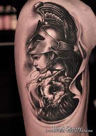 Here is a tattoo of poseidon. Greek Goddess Athena By Dobi Slavov Tatuajes De Mitologia Tatuajes Mitologia Griega Tatuaje Griego