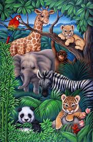 Animal Kingdom Puzzlewarehouse Com In 2021 Baby Animal Drawings Animal Paintings Animals