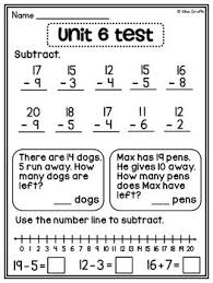 First Grade Math Unit 6 Subtraction Within 20 First Grade Math Kindergarten Addition Worksheets Subtraction