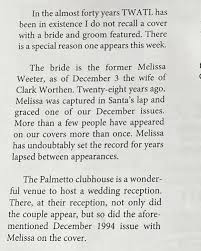 Melissa was featured