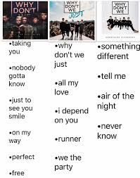 Is It Bad That I Know Every Word To Every Song By Them Why Dont We Boys Words Songs