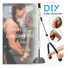 Learn how to increase muscle strength in the arms with this triceps push down advanced variations only pro coaches will tell you this. Diy Cable Pulley 48mm Cable Machine Lat Pulldown Attachment System Home Gym Triceps Biceps Workout Shopee Malaysia