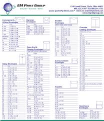 14 Scientific Manila Envelope Size Chart