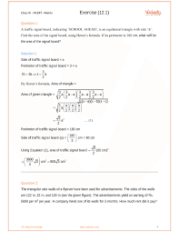 Chapter 12 Heron S Formula Part 1 Math Exercises Math Solutions