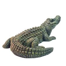 HOMESTYLES 22 in. Gator the Alligator Bronze Patina Collectible Beach  Statue 99750 - The Home Depot