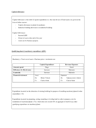 The definition of an asset can alter from business to business. Capital Allowance Expense Capital Economics