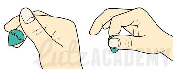 Learn how to hold a pick properly to get a smooth guitar strum. Holding Your Pick Beginner Guitar Lesson From Lutz Guitar Lessons Guitar For Beginners Guitar Lessons For Beginners