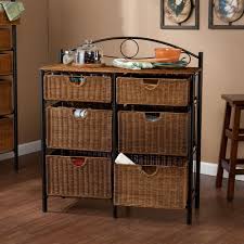 We know how it is; Mellcom Storage Cabinet Retro Style Storage Chest With 2 Wood Drawers And 4 Removable Wicker Baskets Entryway Cabinet For Home Kitchen Living Room Black Storage Cabinets Home Kitchen Amaltheiayada Gr