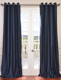 Grommet Blackout Faux Silk Taffeta Curtain Navy Blue Navy Blue Curtains Blue Curtains Living Room Blue Curtains
