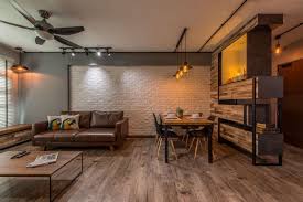 Industrial Rustic Design Living Room Hdb 4 Room Design By Posh Living Interior D Interior Design Gallery Industrial Interior Design Wood Interior Design
