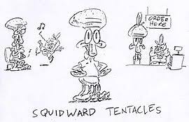 Krabs overturned, with his legs and claws lying around him in pools of blood. Squidward Tentacles Wikipedia