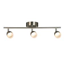 Shop Eglo Stella Ferry 3 Light Brushed Nickel Led Semi Flush Mount Track Lighting With Frosted Acrylic Overstock 31665811
