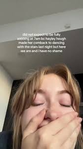 im not even watching this season but im so happy for her #dwts #hayleyhough