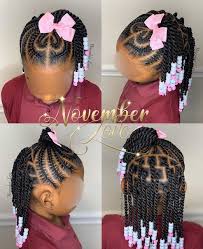 Today i sectioned off a center rectangle, did 3 mini braids to a single braid, then one last braid to a messy bun! 2020 Gorgeous Braids For Your Lovely Kids Toddler Braided Hairstyles Kids Hairstyles Girls Black Kids Hairstyles