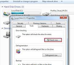 Check Your Hard Disk For Errors In Windows 7