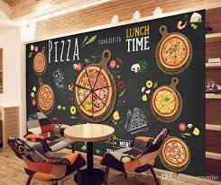 Custom 3d Wallpaper For Walls 3d Pizza Shop Wall Mural Food Drink Wallpaper Restaurant Coffee Dinning Kitchen Shop Wall Covering Room Decor Desktop Wallpaper Wi Pizza Wallpaper Pizzeria Design 3d Wallpaper