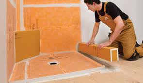 Schluter shower systems require a solid subfloor and in this example we had a 3/4 plywood subfloor. Http Www Montael Com Ficheiros Anexopt 1481125188 1481125188 Schlutershowersysteminstallationhandbook Pdf
