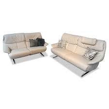 4,5 von 5 sternen 2. Garnitur 8007 Leder Creme Zweisitzer Dreisitzer Mit Motorischer Relaxfunktion 3 Sitzer Sofas Sofas Mobelfirst