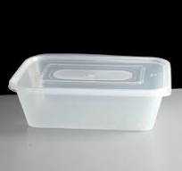 650ml Plastic Containers & Lids Clear Microwave Takeaway Food Heavy Duty