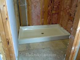 New Vinyl Shower Pan We Took A Tiny Crowded Shower Room And Blew It Out Shower Room