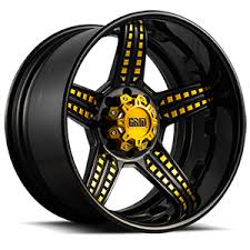 Black And Gold Rims For Trucks Grid Gf5 8 Gloss Black With Gold Accents Wheel Rims For Cars Wheel Rims
