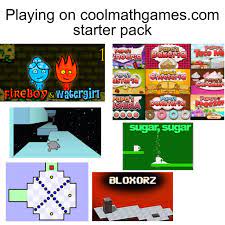 Cool math games is operated by coolmath llc and first went online in 1997 with the slogan where logic & thinking meets fun & games.. Playing On Cool Math Games Starter Pack R Starterpacks Starter Packs Know Your Meme