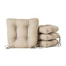 Mainstays Faux Suede 14 5 Chair Cushion With Ties 4 Pack Brownstone Walmart Com Chair Pads Chair Cushions Dining Chair Cushions