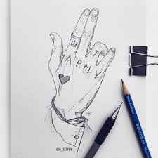 12 Anime Dibujos Faciles Amor Bts Tattoos Bts Drawings Drawings