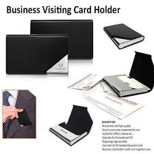 Mroco business card organizer book business card holder book, pu leather business credit card holder book for men, name card holder book slim wallet card holder for men, capacity: Black And Silver Rexine Business Visiting Card Holder For Office Rs 86 Piece Id 22398026591