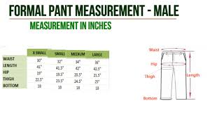 Mens Dress Measurement Chart For Pant Shirt By The Hdlife